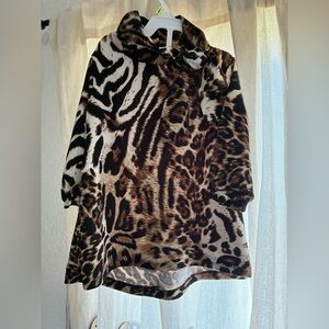 Kids Animal Print Matching Skirt and top